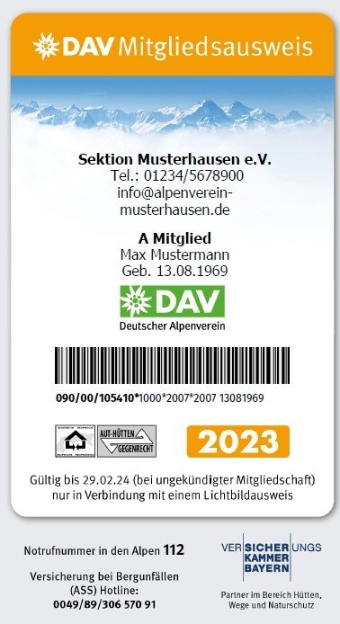 Deutscher Alpenverein  - digitaler Mitgliedsausweis | © DAV